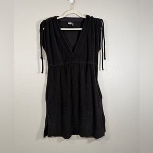 Lauren Ralph Lauren Dress Black Swim Coverup Washcloth Soft Sleeveless Women S